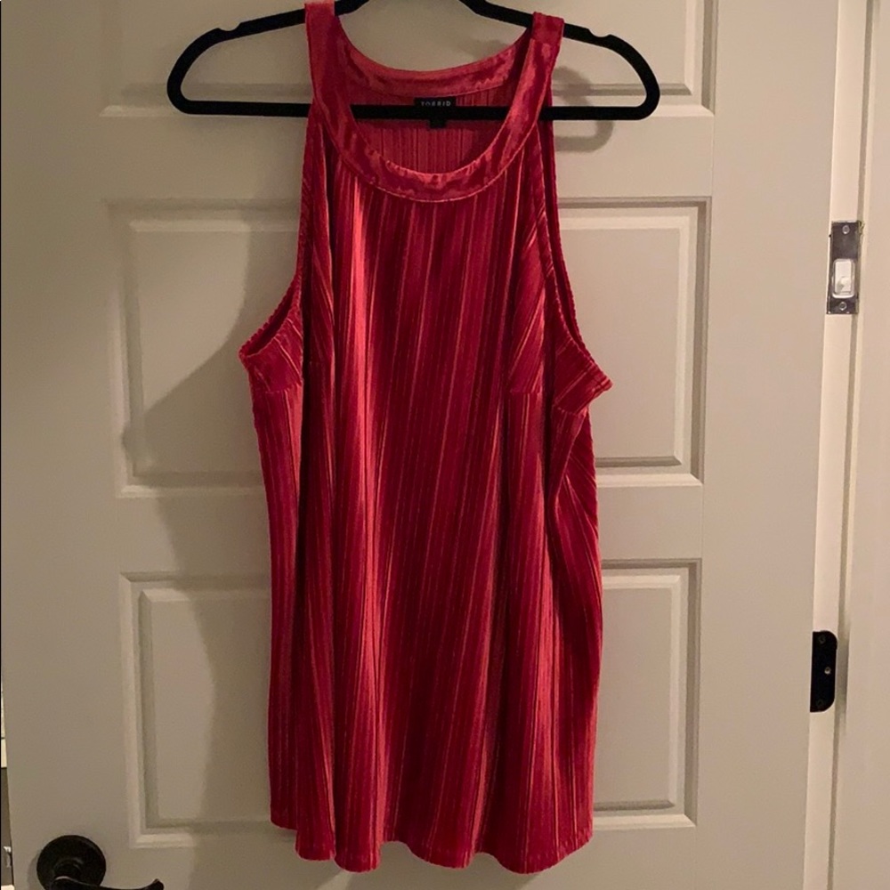 Red velvet top